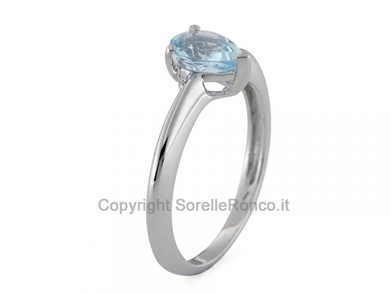 ANELLO IN ORO CON ACQUAMARINA 0.60 CT