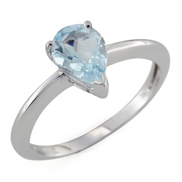 CF01925 - Anello in Oro con Acquamarina 6X8
