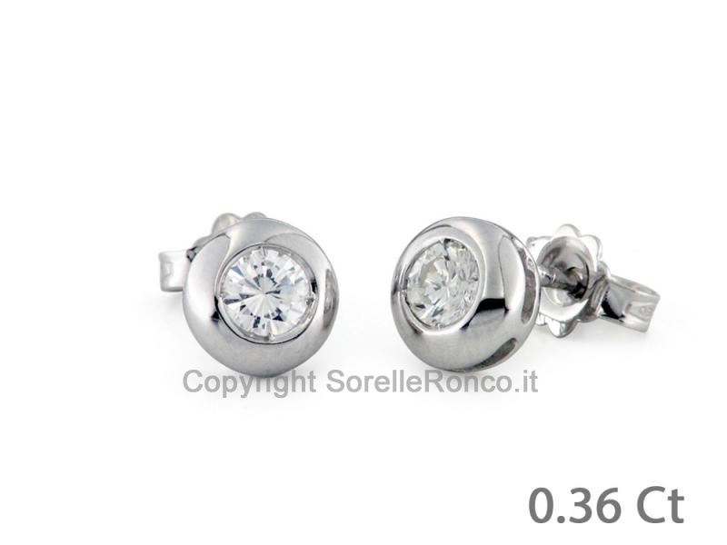 ORECCHINI PUNTOLUCE CON DIAMANTE 0.36 CT