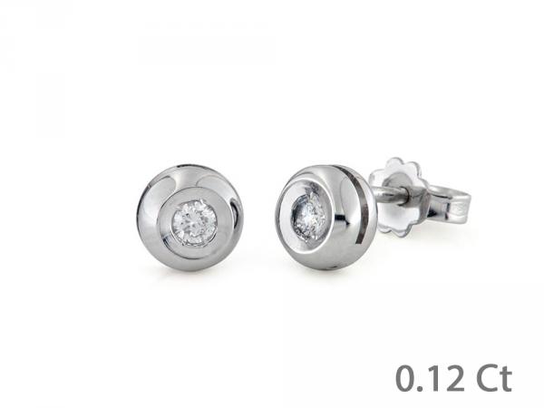 CF01929 - Orecchini Puntoluce con Diamante 0.12 Ct