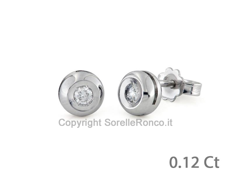 ORECCHINI PUNTOLUCE CON DIAMANTE 0.12 CT