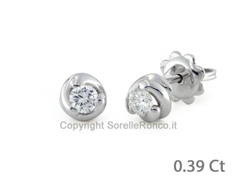 ORECCHINI ORO BIANCO E DIAMANTI 0.39 CT