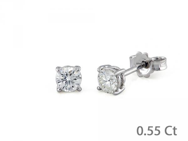 CF01931 - Orecchini Puntoluce Oro Bianco e Diamanti 0.55 Ct