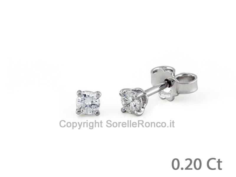 ORECCHINI ORO BIANCO E DIAMANTI 0.20CT