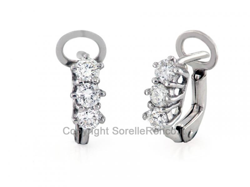 ORECCHINI ORO E DIAMANTI TRILOGY 0.48 CT