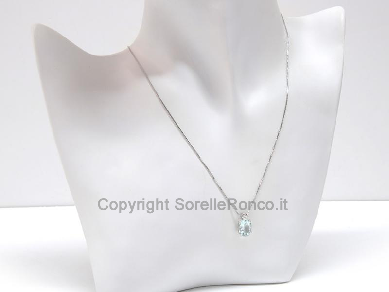 COLLANA CON PENDENTE ACQUAMARINA 2.40 CT