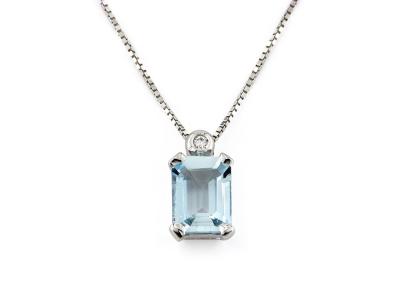 Collana con Pendente Acquamarina 1.50 Ct