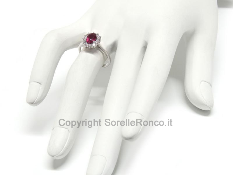 ANELLO ORO DIAMANTI E RUBINO 0.90-1.20 CT