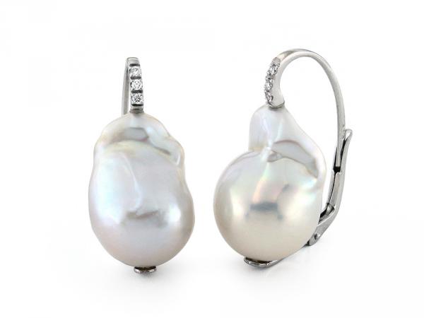 CF01940 - Orecchini Diamanti e Perle Barocche