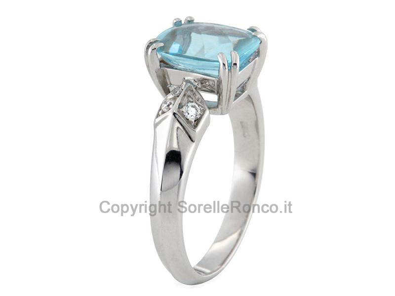 ANELLO IN ORO CON ACQUAMARINA 1.50  CT