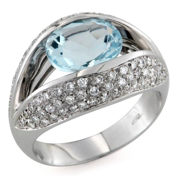 CF01946 - Anello in Oro con Acquamarina 2.50  Ct