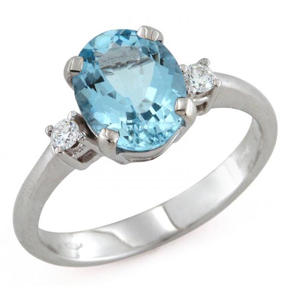 CF01950 - Anello in Oro Bianco Acquamarina 2.30 Ct