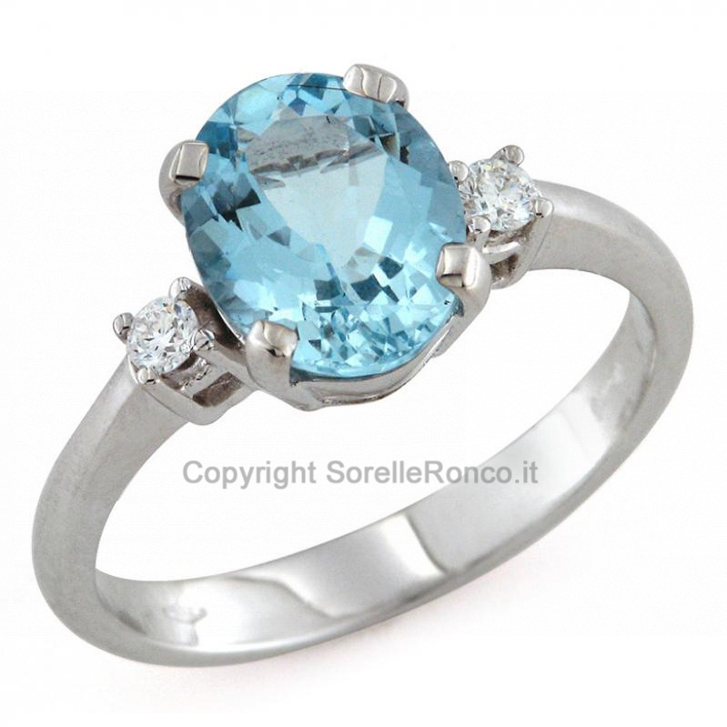 ANELLO IN ORO BIANCO ACQUAMARINA 2.30 CT
