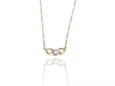 Collana in Oro Giallo e Diamanti 0.02 Ct