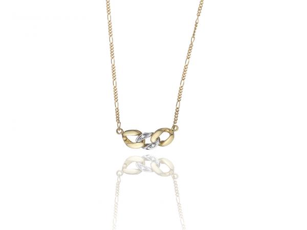 CF01953 - Collana in Oro Giallo e Diamanti 0.02 Ct