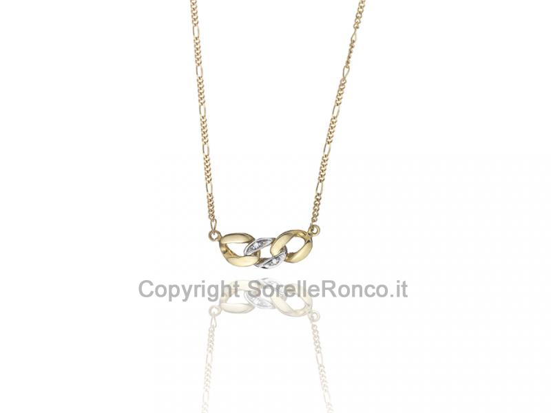 COLLANA IN ORO GIALLO E DIAMANTI 0.02 CT