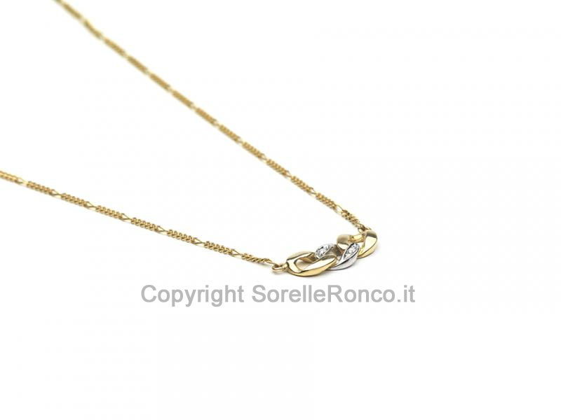 COLLANA IN ORO GIALLO E DIAMANTI 0.02 CT