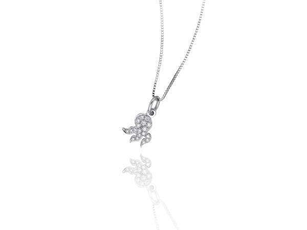 CF01955 - Collana Polipo e Pavé Diamanti 0.08 Ct
