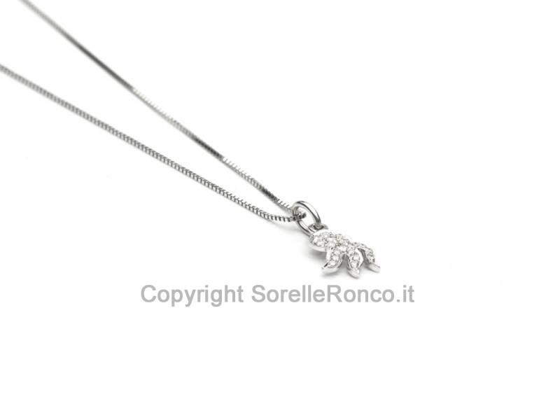 COLLANA POLIPO E PAVÉ DIAMANTI 0.08 CT