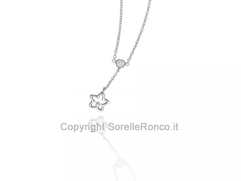 COLLANA CON PENDENTE STELLA E DIAMANTI