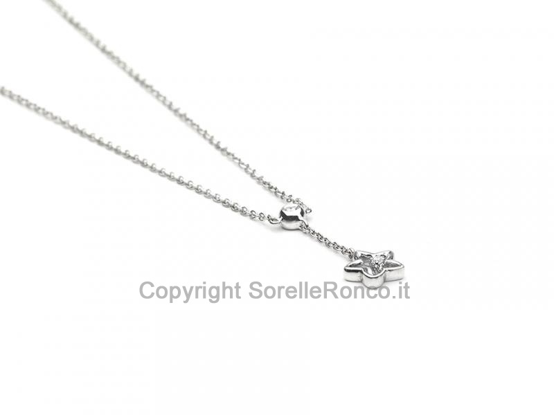 COLLANA CON PENDENTE STELLA E DIAMANTI