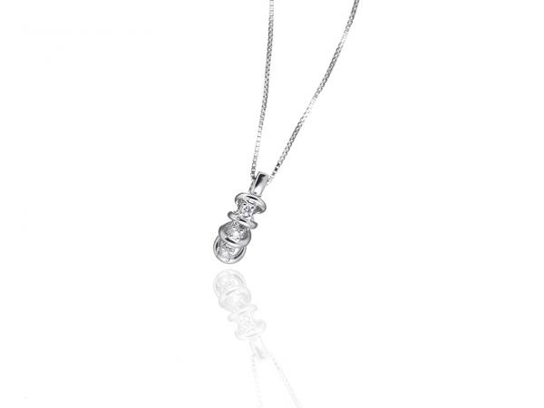 CF01961 - Collana in Oro Bianco con Diamanti 0.06 Ct