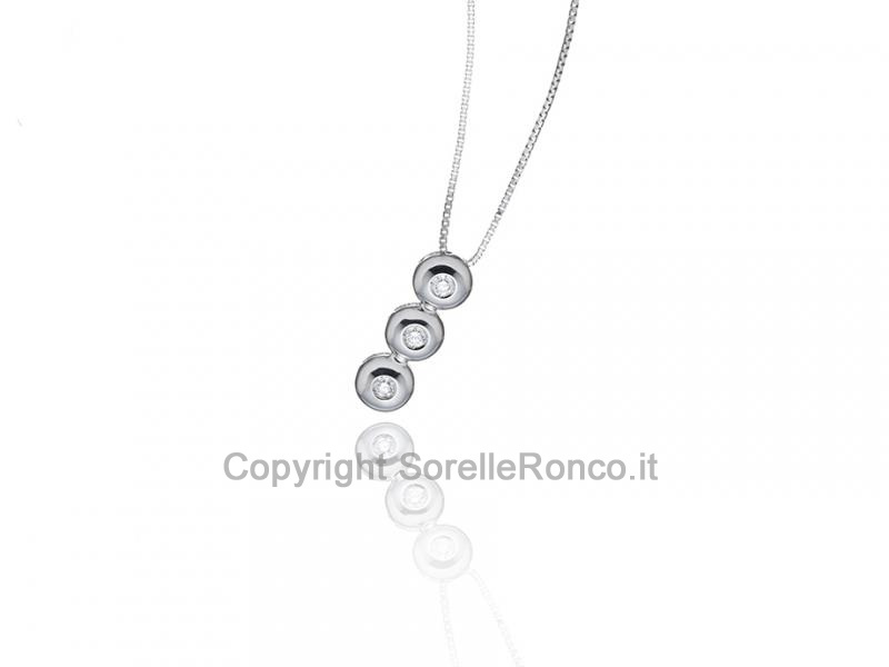 COLLANA TRILOGY ORO E DIAMANTI 0.15 CT
