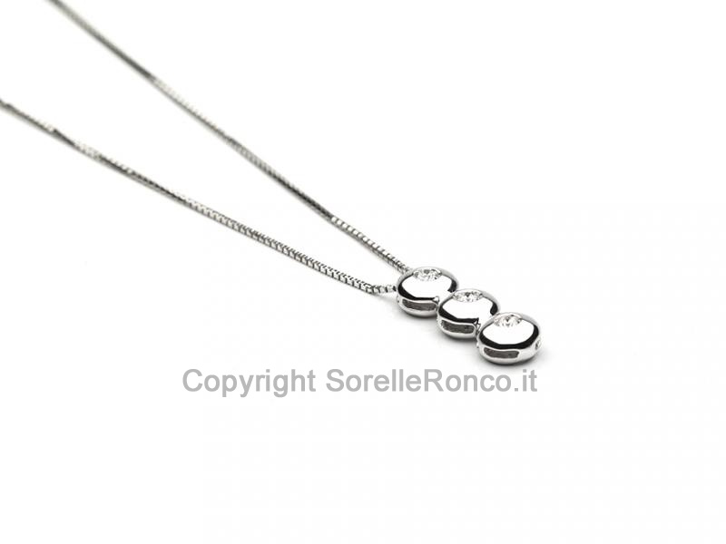 COLLANA TRILOGY ORO E DIAMANTI 0.15 CT