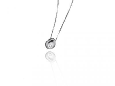 Collana Punto Luce con Diamante 0.02 Ct
