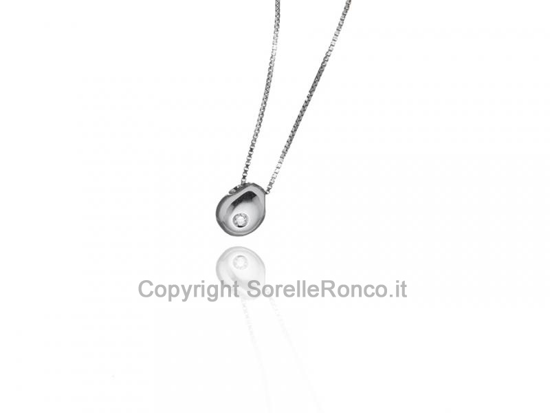 COLLANA PUNTO LUCE CON DIAMANTE 0.02 CT