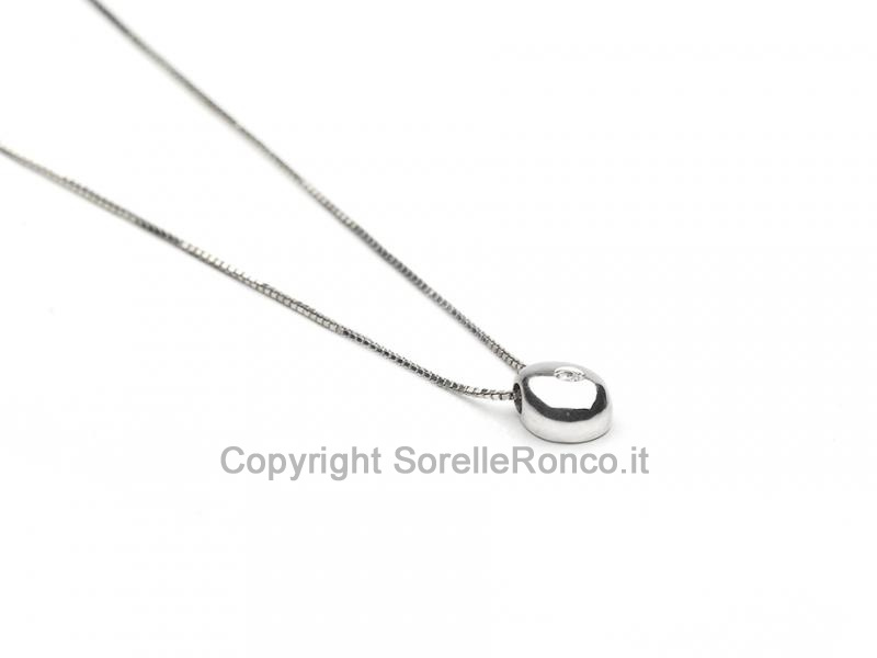 COLLANA PUNTO LUCE CON DIAMANTE 0.02 CT