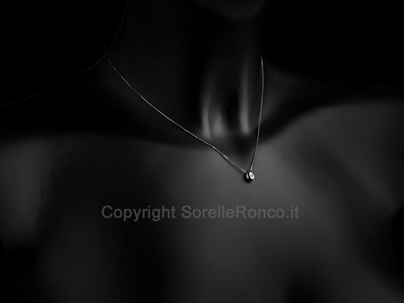 COLLANA PUNTO LUCE CON DIAMANTE 0.02 CT