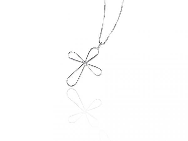 CF01966 - Collana Croce Diamante Puntoluce