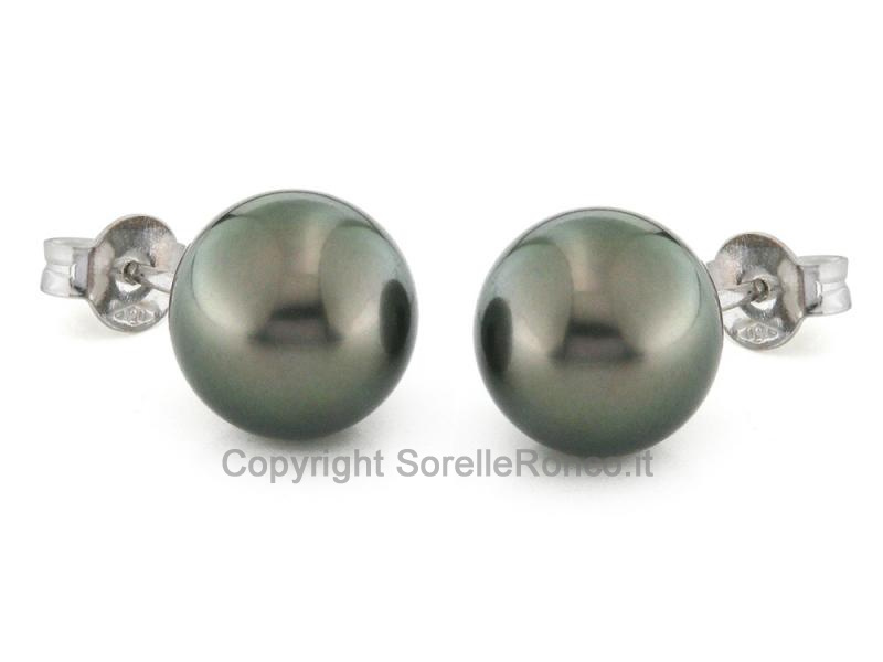 ORECCHINI  PERLE TAHITI Ø 9.5 - 10 MM