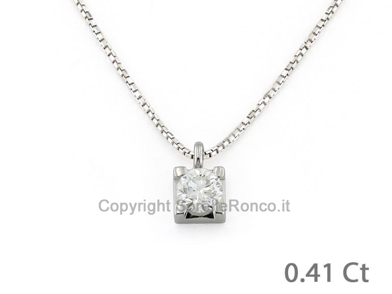 PUNTOLUCE IN ORO CON DIAMANTE 0.41 CT