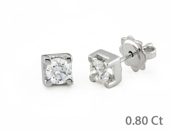 CF02022 - Orecchini Oro Bianco e Diamanti 0.80 Ct