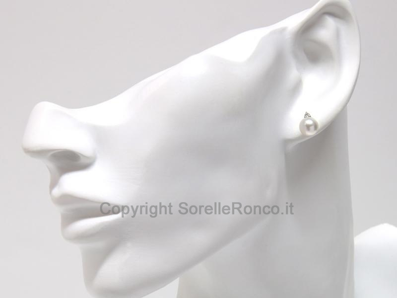 ORECCHINI CON  PERLE AKOYA Ø 7-7.5 MM