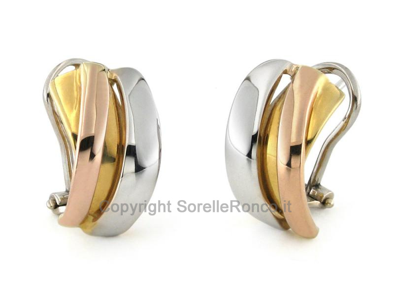 ORECCHINI DESIGN TRICOLORE