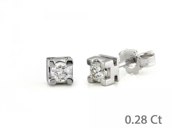 CF02046 - Orecchini Oro Bianco e Diamanti 0.28 Ct