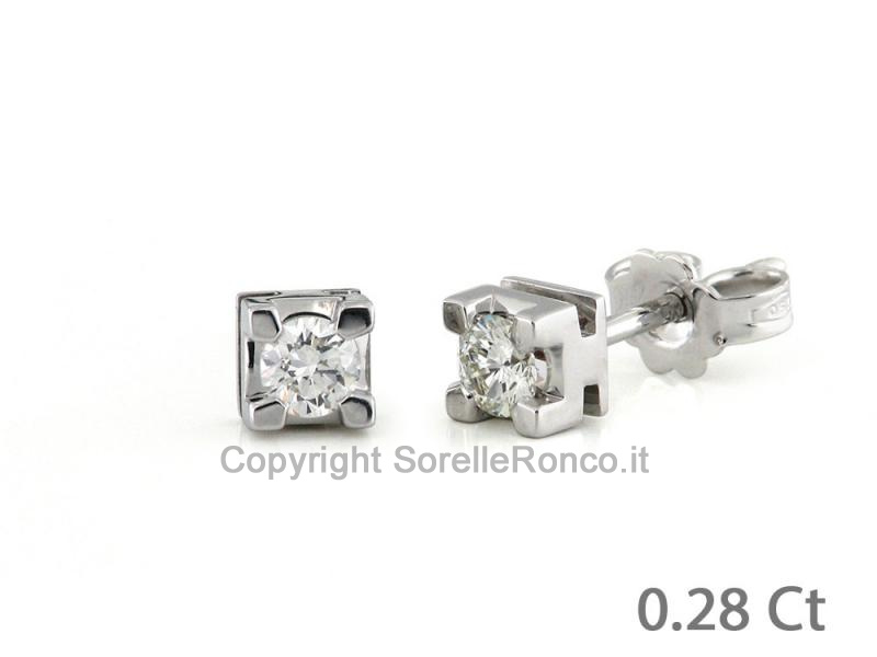 ORECCHINI ORO BIANCO E DIAMANTI 0.28 CT