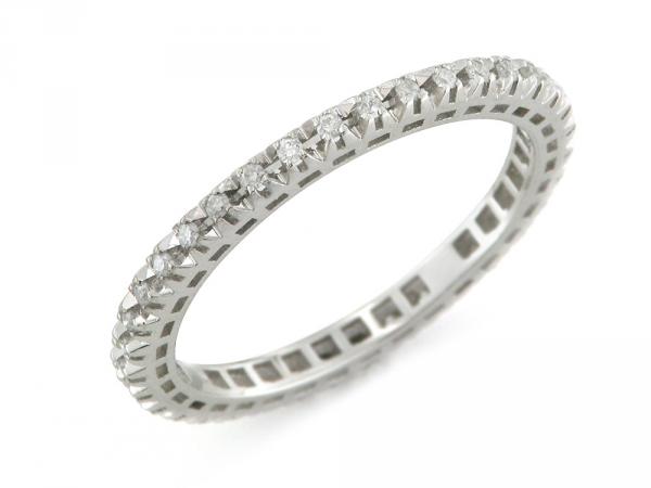 CF02061 - Anello Eternity Oro Bianco con Diamanti 0.20 Ct