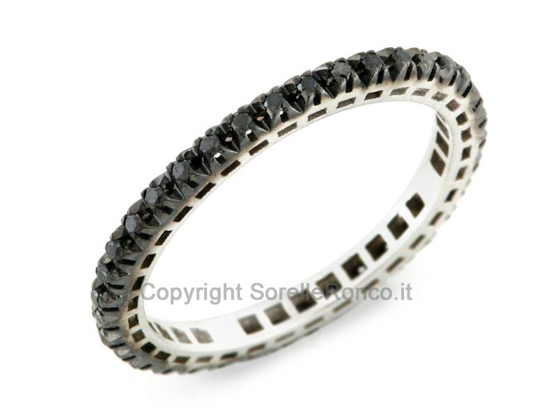 ANELLO ETERNITY ORO BIANCO CON DIAMANTI 0.30 CT