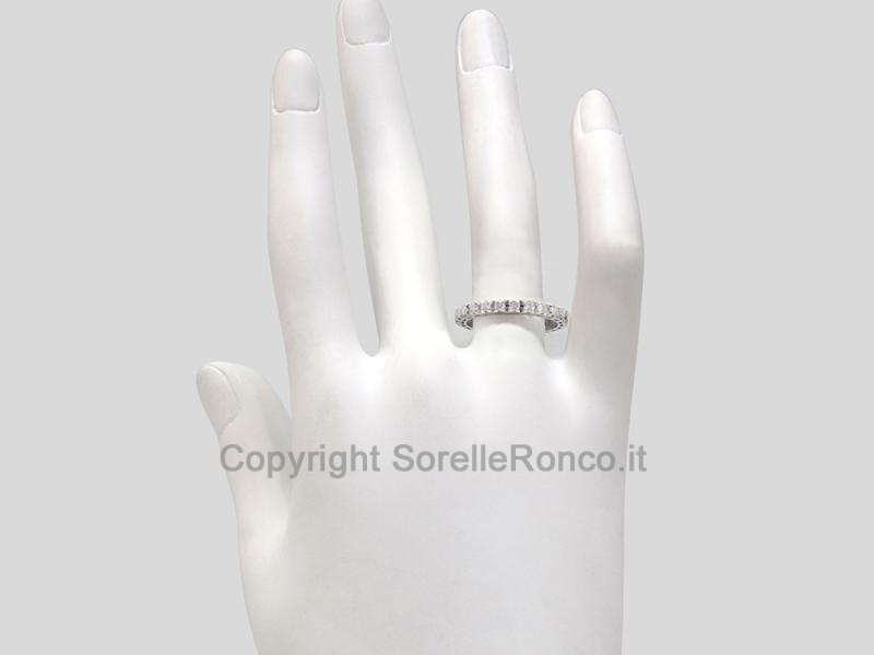 ANELLO ETERNITY ORO BIANCO E DIAMANTI 0.70-80CT