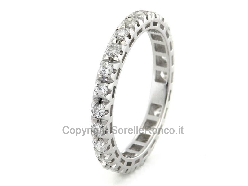 ANELLO ETERNITY ORO BIANCO E DIAMANTI 0.70-80CT