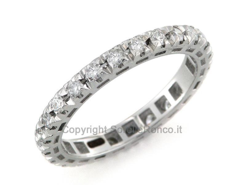 ANELLO ETERNITY ORO BIANCO E DIAMANTI 0.70-80CT