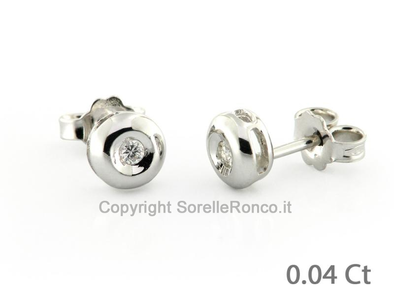 ORECCHINI PUNTOLUCE CON DIAMANTE 0.04 CT
