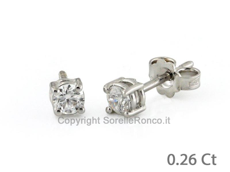 ORECCHINI ORO BIANCO E DIAMANTI 0.26 CT