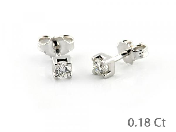 CF02072 - Orecchini Oro Bianco e Diamanti 0.18 Ct