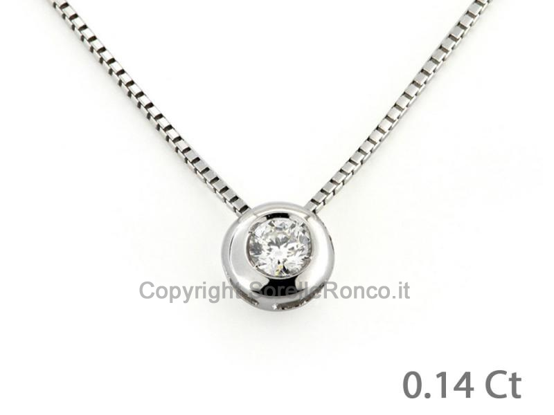 COLLANA PUNTO LUCE DIAMANTE 0.14 CT
