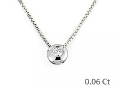 Collana Punto Luce Diamante 0.06 Ct